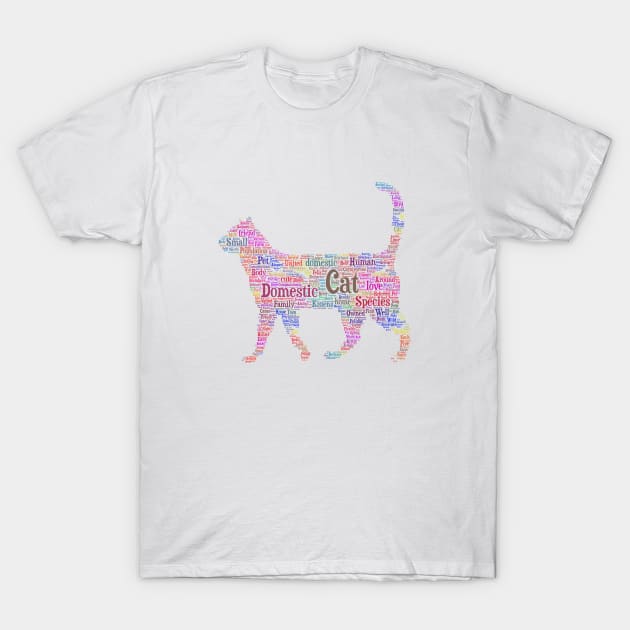Cat Animal Pet Text Word Cloud T-Shirt by Cubebox